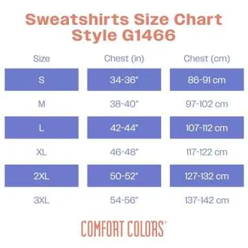Comfort Colors Adult Lightweight Cotton Crewneck Sweatshirt, Style G1466, Blue Jean, Medium