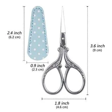 Hisuper Sewing Embroidery Scissors Mini 3.6 inch Craft Scissors Shears for Crafting Fabric Scissors ...