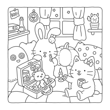 Spooky Fuzzy Cute Creepy Coloring Book for All Ages