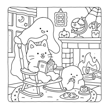 Spooky Fuzzy Cute Creepy Coloring Book for All Ages