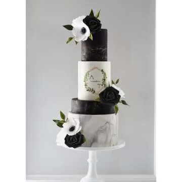 INSUNSIX Artificial Rose Flowers,100 pcs Foam Roses Bulk Black Fake Flower Heads for DIY Crafts Wedding Bouquets Rose Wall Kissing Balls Bridal Shower Party Decorations(Black)