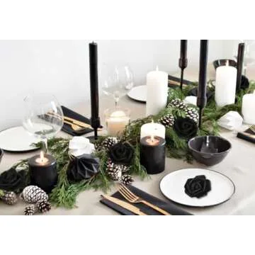 INSUNSIX Artificial Rose Flowers,100 pcs Foam Roses Bulk Black Fake Flower Heads for DIY Crafts Wedding Bouquets Rose Wall Kissing Balls Bridal Shower Party Decorations(Black)