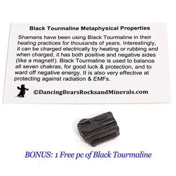 Dancing Bear Premium Selenite Sticks with Black Tourmaline