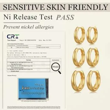 Kenivira Gold Hoop Earrings for Women,Small Chunky Gold Hoop Earrings Set,14k Gold Plated Huggie Thick Hoop Earrings Hypoallergenic,Chunky Gold Hoops Non Tarnish