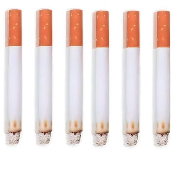 Fake Puff Cigarettes Costume Accessory - 3.25", 6 Count - Durable & Realistic - Ideal For Themed Par...