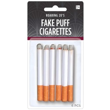 Fake Puff Cigarettes - Realistic Costume Prop, 6 Count