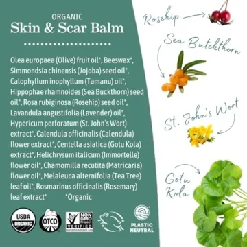 Earth Mama Organic Skin & Scar Balm for Scars & Stretch Marks