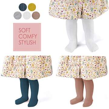 EPEIUS 5 Pair Pack Baby Girls Boys Uniform Knee High Socks Infants Baby Tube Ruffled Stockings for 0...