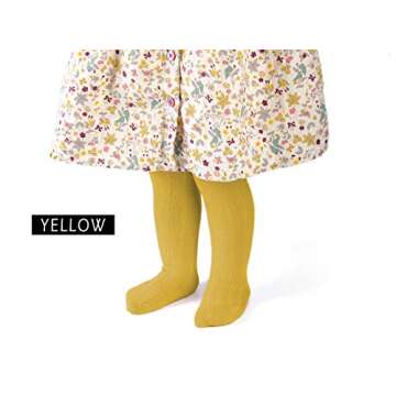 EPEIUS 5 Pair Pack Baby Girls Boys Uniform Knee High Socks Infants Baby Tube Ruffled Stockings for 0-6 Months,White/Grey/Yellow/Blue/Brown