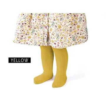 EPEIUS 5 Pair Pack Baby Girls Boys Uniform Knee High Socks Infants Baby Tube Ruffled Stockings for 0-6 Months,White/Grey/Yellow/Blue/Brown