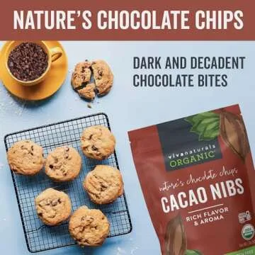 Viva Naturals Organic Cacao Nibs, 2 Lb - Certified Keto and Vegan Superfood, Perfect for Gluten Free...