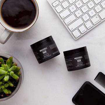 Brickell Men's Hair Styling Firm Hold Pomade for Men, Natural & Organic With Strong Hold & High Shine Finish, 2 Ounces, Scented