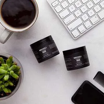 Brickell Men's Hair Styling Firm Hold Pomade for Men, Natural & Organic With Strong Hold & High Shine Finish, 2 Ounces, Scented