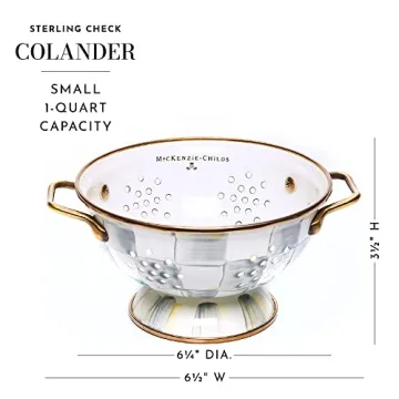 MacKenzie-Childs Decorative Enamel Colander for Kitchen