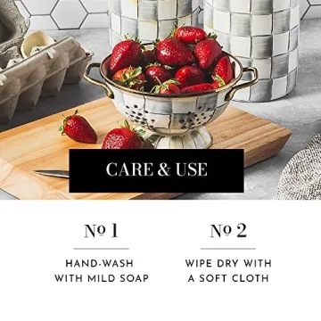 MacKenzie-Childs Decorative Enamel Colander for Kitchen