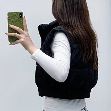 Trendy KEOMUD Women's Winter Crop Vest for Cool Days