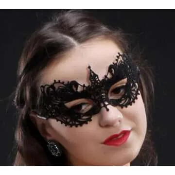 DNHCLL Party Lace Mask - Elegant and Sexy Half Face Styling Costume