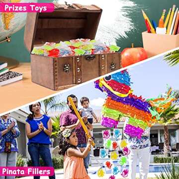 40PCS Glitter Sticky Hands Party Favors for Kids Birthday Supplies Easter Egg Fillers Goodie Bag Stuffers Classroom Treasure Box Carnival Prizes Bulk Treat Trinkets Pinata Stuff Mini Stretchy Toys