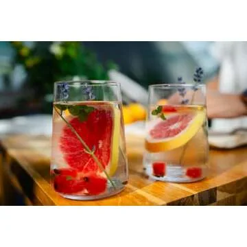 Elegant Krosno Water Glasses Set of 6 for Stylish Drinking