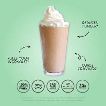Clean Simple Eats Mint Chocolate Cookie Whey Protein Powder, Natural Sweetened and Cold-Processed Whey Protein Powder, 20 Grams of Protein (30 Servings)