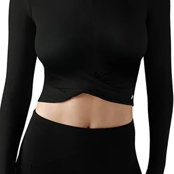 Stylish ODODOS Women's Seamless Rib-Knit Crop Tops