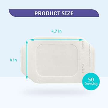 Conkote Transparent Film Dressing Pack of 50, Waterproof, Tattoo Bandage