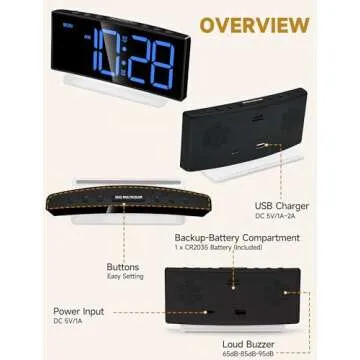 Cadmos Extra Loud Alarm Clock for Heavy Sleepers