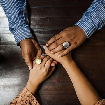 Aprilery Gold and Silver Chunky Statement Rings