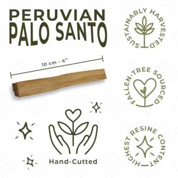AlmaCura Palo Santo Premium Sticks (8) Smudging Incense Certified Pure Ethically and Sustainably Har...