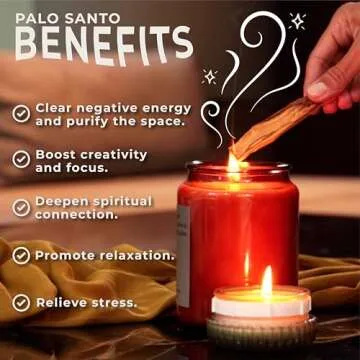 AlmaCura Palo Santo Premium Sticks (8) Smudging Incense Certified Pure Ethically and Sustainably Harvested from Fallen Trees in Peru (NOT Ecuador). Protection, Meditation, Healing, Spiritual Cleansing