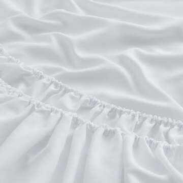 LINENLINE Queen Sheet Set, Soft Bamboo Sheets, 6pcs