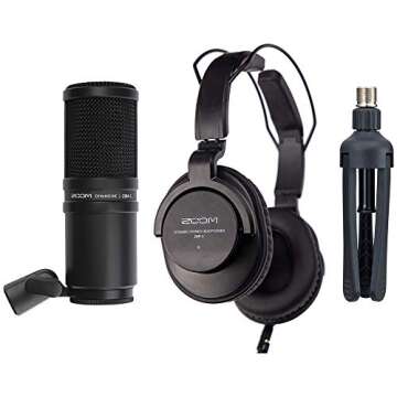 Kellards Rode RODECaster Pro II Integrated Audio Production Studio Bundle with 4x Zoom ZDM-1 Podcast Mic Pack and 32GB microSDHC Memory Card