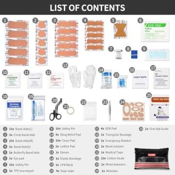 Car Emergency Kit - Premium 126 Piece Roadside Safety Gear