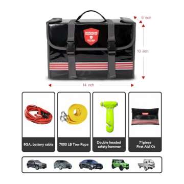 Car Emergency Kit - Premium 126 Piece Roadside Safety Gear