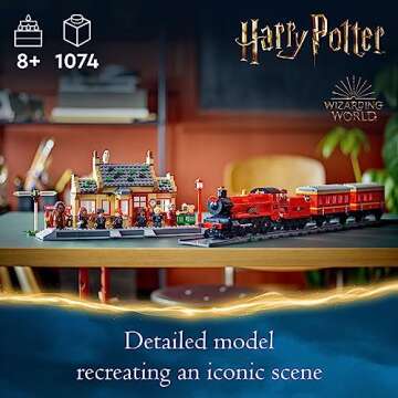 LEGO Harry Potter Hogwarts Express & Hogsmeade Station 76423 Building Toy Set; Harry Potter Gift Ide...