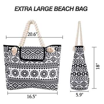 Stylish Extra Large Waterproof Women Beach Bag - Perfect for Travel