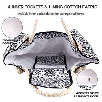 Stylish Extra Large Waterproof Women Beach Bag - Perfect for Travel