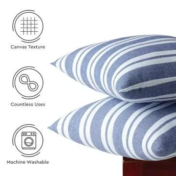 Encasa XO 20x20 Farmhouse Pillow Covers Set of 2