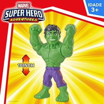 Playskool Heroes Marvel Super Hero Adventures Mega Mighties Hulk Collectible 10" Action Figure, Toys for Kids Ages 3 & Up