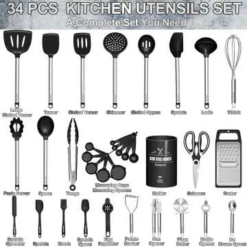 Umite Chef Silicone Utensils Set - 34 Pieces