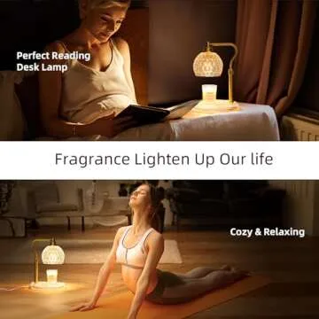 Adjustable Height Candle Warmer Lamp with Timer, Dimmable All Glass Retro Candle Lamp Warmer Vintage Wax Warmer Lamp with 2 Bulbs, Lamp Candle Warmer for Jar Candles, Elegant Home Decor