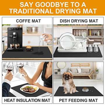 Dish Drying Mats: Stylish, Waterproof & Heat Resistant
