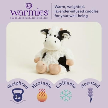 Warmies Microwavable Cow Stuffed Animal for Comfort