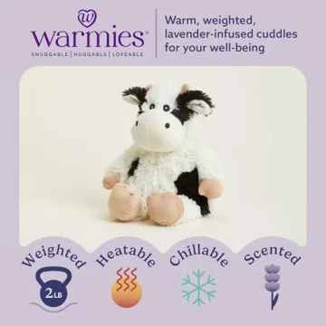 Warmies Microwavable Cow Stuffed Animal for Comfort