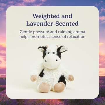 Warmies Microwavable Cow Stuffed Animal for Comfort