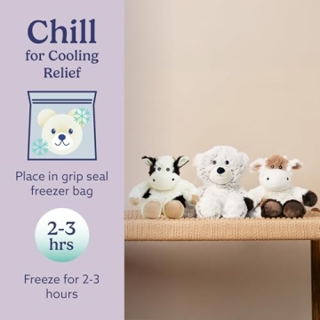 Warmies Microwavable Cow Stuffed Animal for Comfort