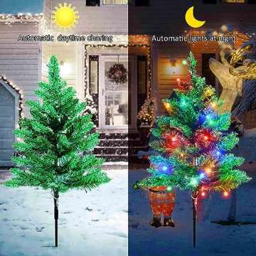 Windpnn 6-Pack Solar Christmas Garden Stake Lights