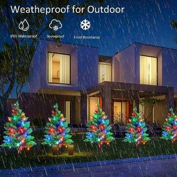Windpnn 6-Pack Solar Christmas Garden Stake Lights