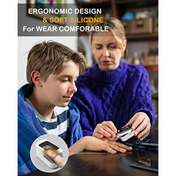 Pulse Oximeter Fingertip - Oxygen Meter Finger Pulse Oximeter - Blood Oxygen Saturation Monitor with Heart Rate and Fast Spo2 Reading, Pulse Ox with TFT Screen, Lanyard (Not include Batteries)