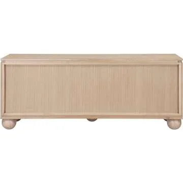 Meridian Furniture 77023Natural Cardiff Collection Modern | Contemporary Sideboard/Buffet with Rich Natural Oak Finish, Solid Wood, Oak Vener, 72" W x 18" D x 29.5" H, Natural